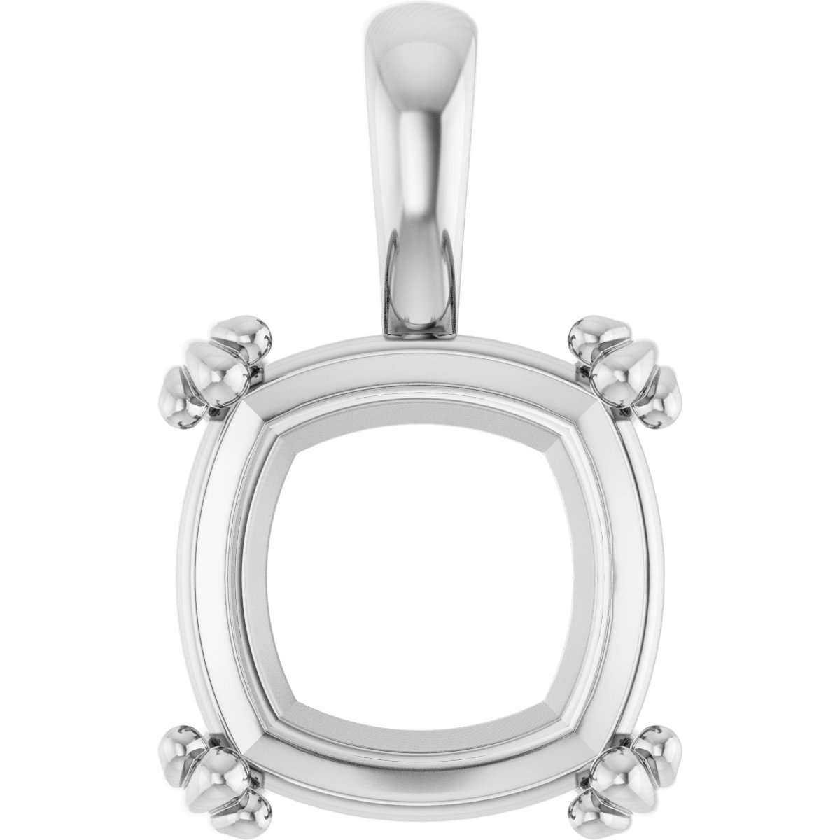 Decorative Prong Solitaire Pendant