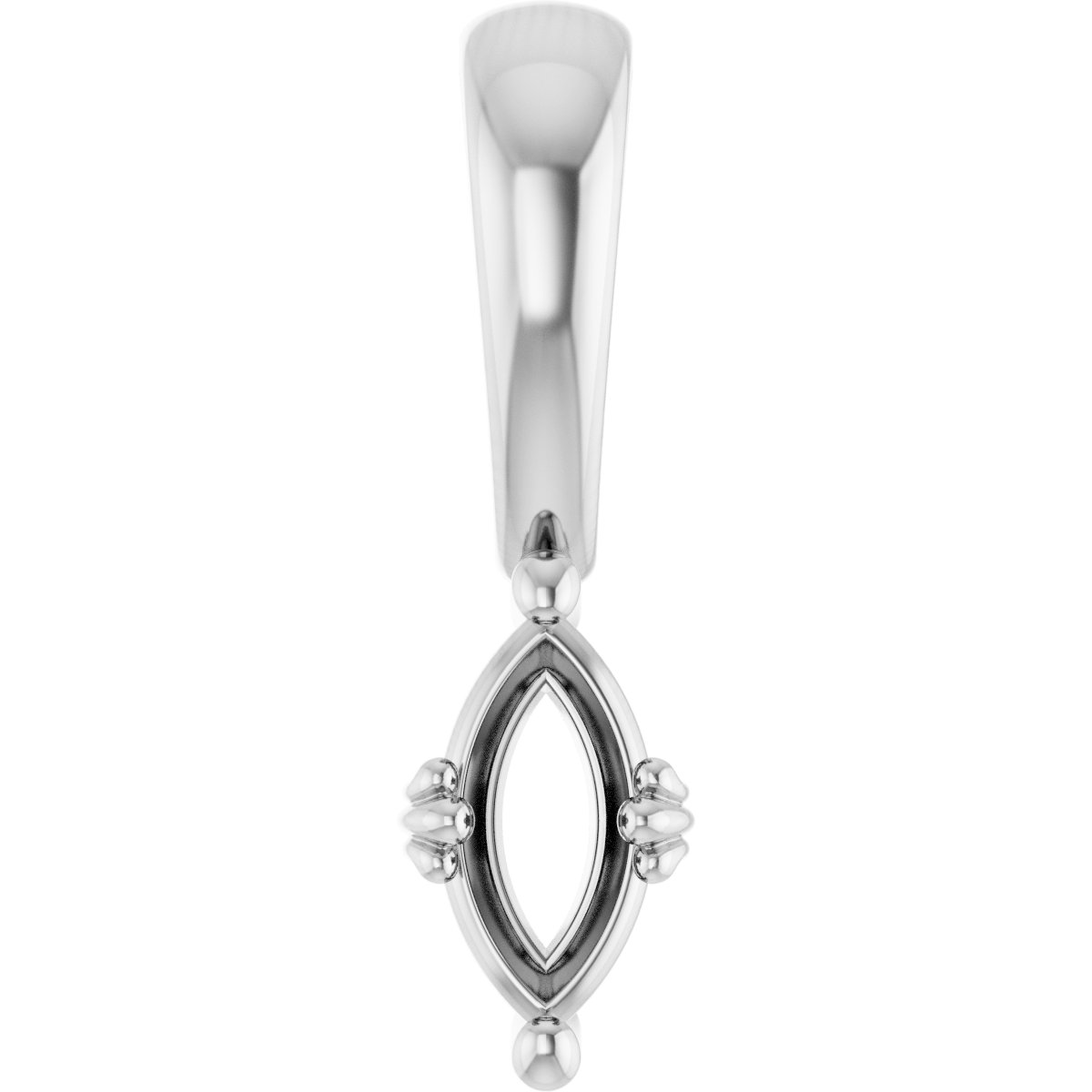 Decorative Prong Solitaire Pendant