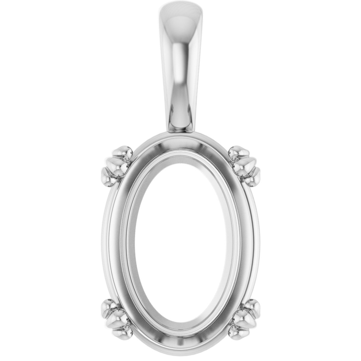 Decorative Prong Solitaire Pendant