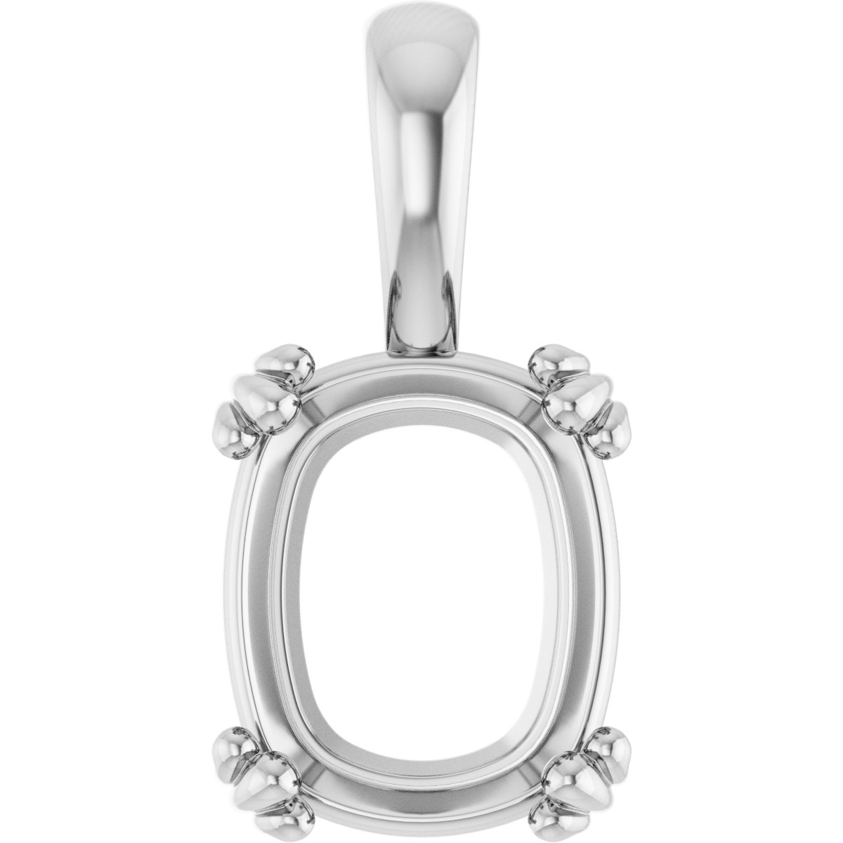 Decorative Prong Solitaire Pendant