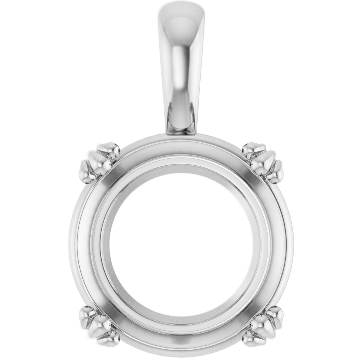Decorative Prong Solitaire Pendant