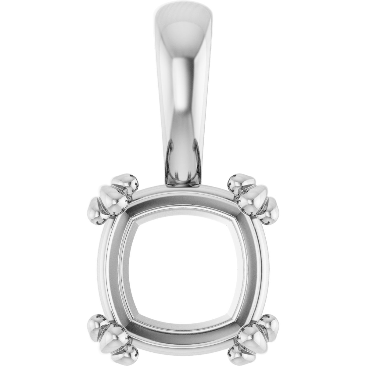 Decorative Prong Solitaire Pendant