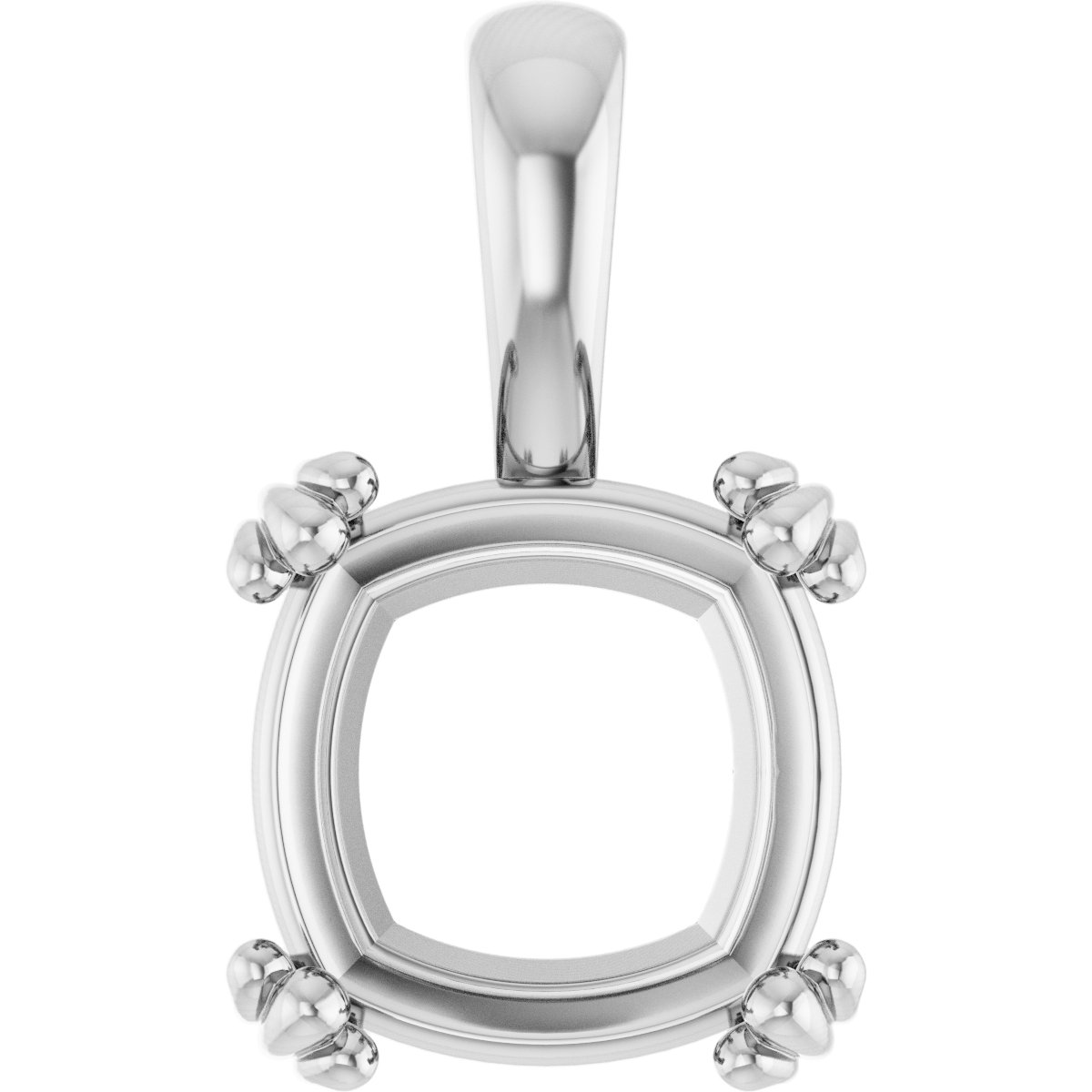 Decorative Prong Solitaire Pendant