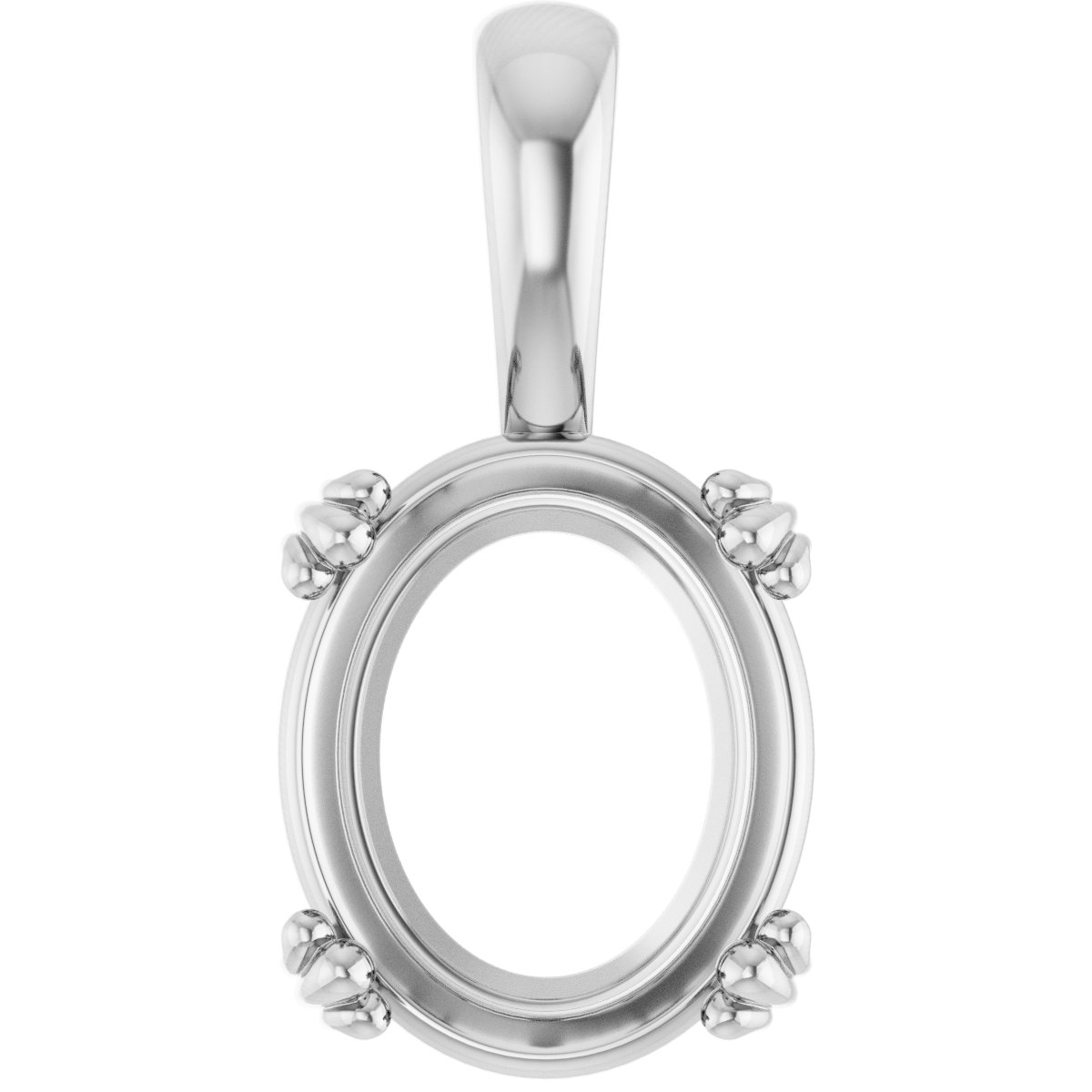 Decorative Prong Solitaire Pendant