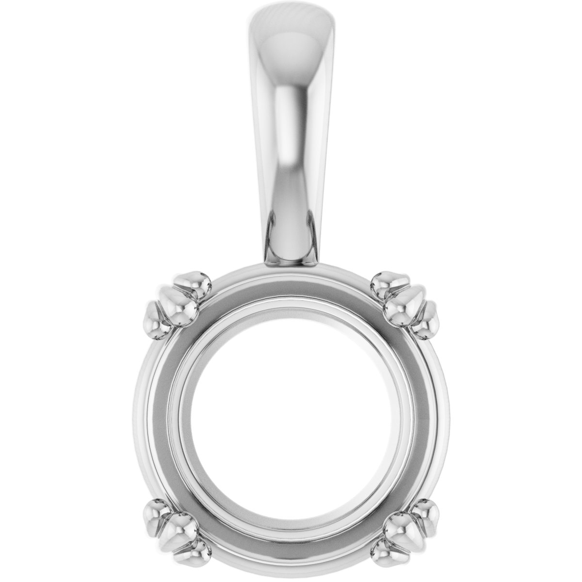 Decorative Prong Solitaire Pendant