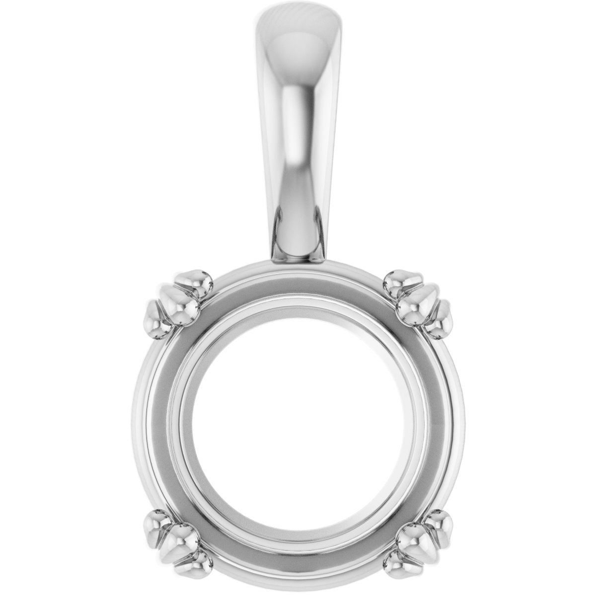 Decorative Prong Solitaire Pendant