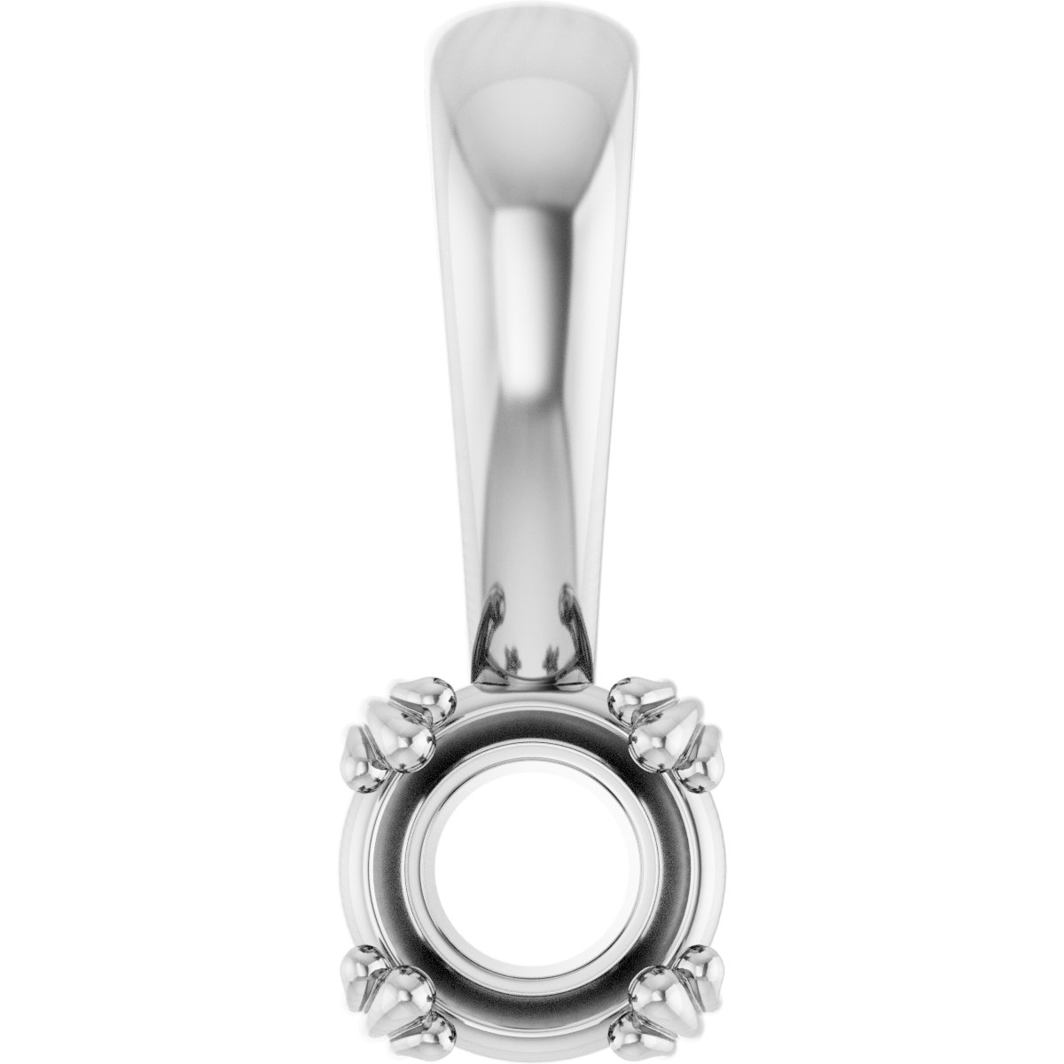 Decorative Prong Solitaire Pendant