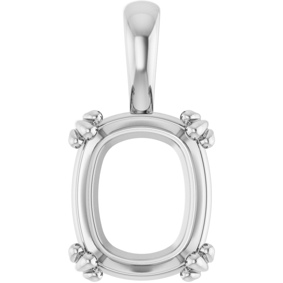 Decorative Prong Solitaire Pendant