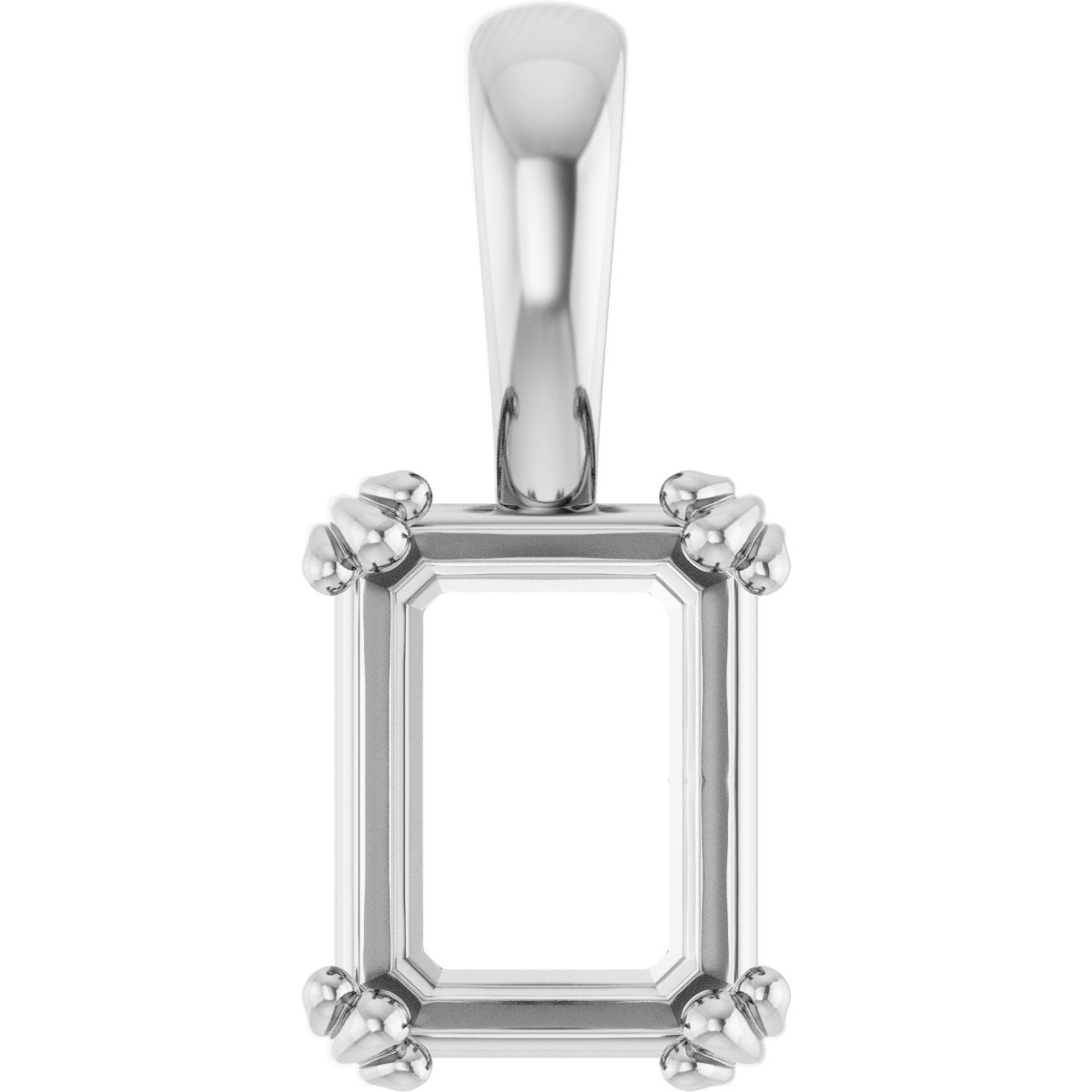Decorative Prong Solitaire Pendant