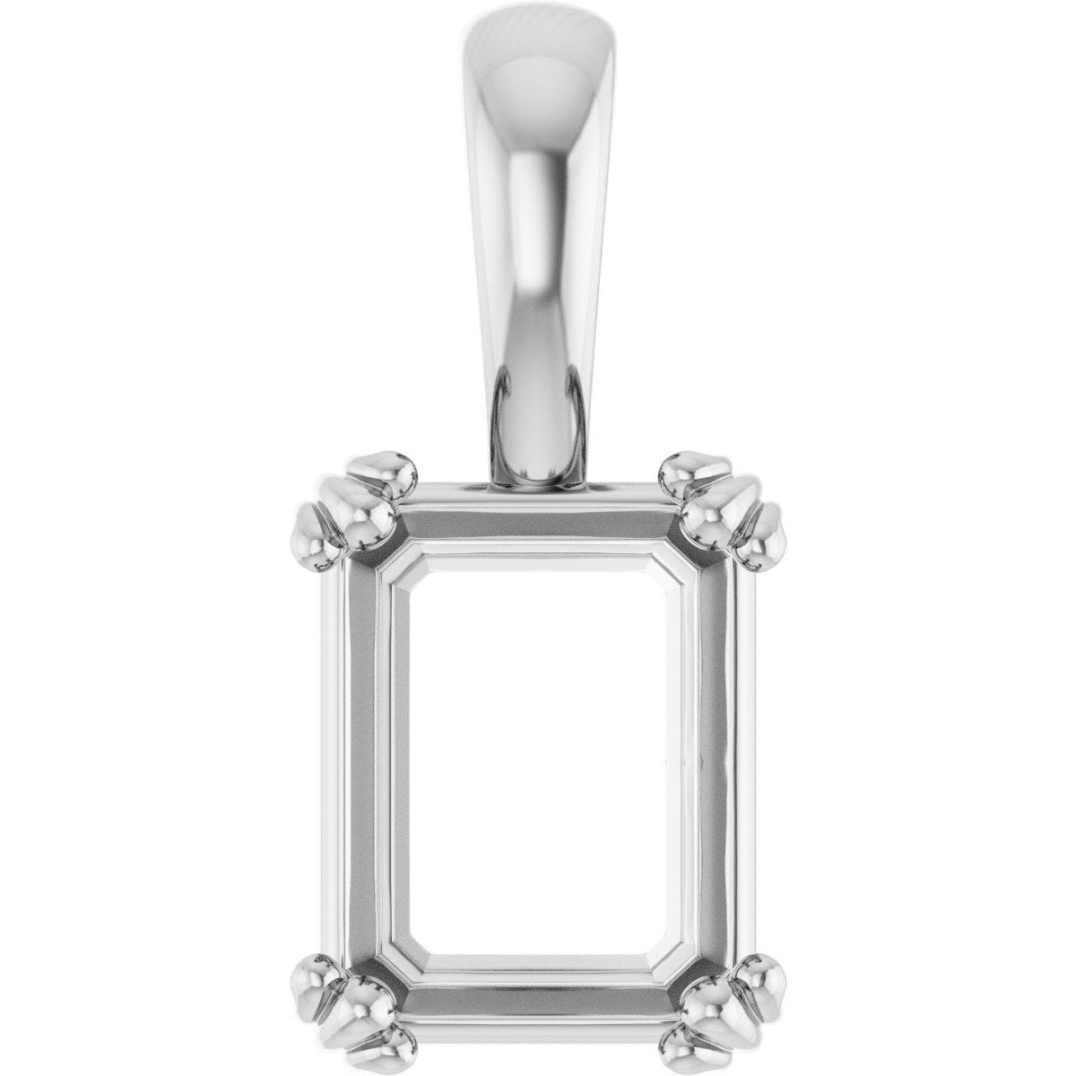 Decorative Prong Solitaire Pendant