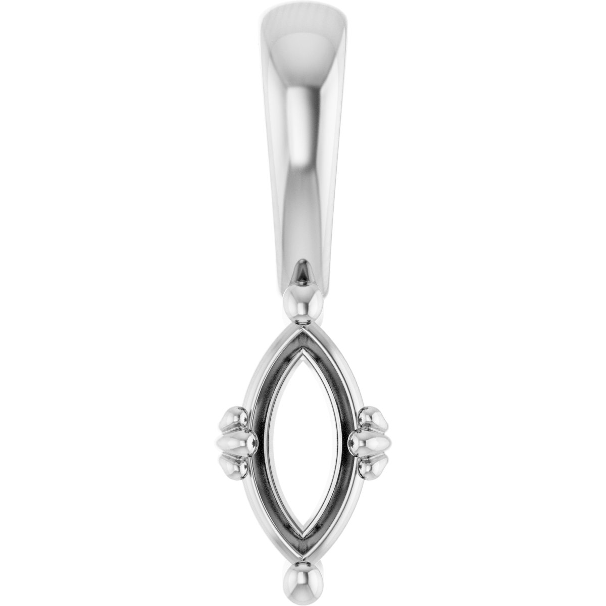 Decorative Prong Solitaire Pendant