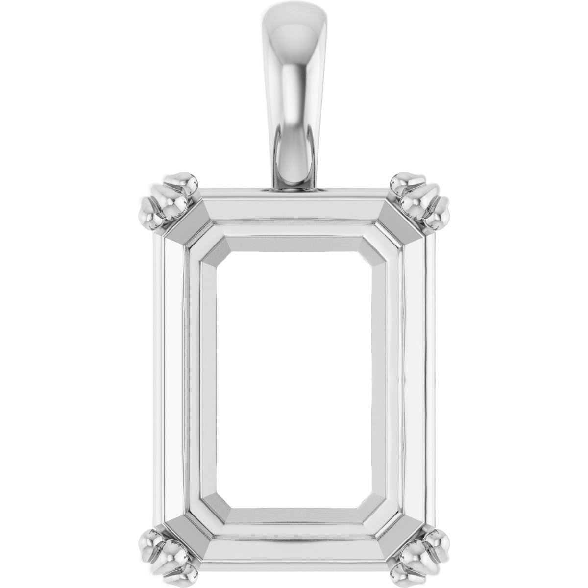 Decorative Prong Solitaire Pendant