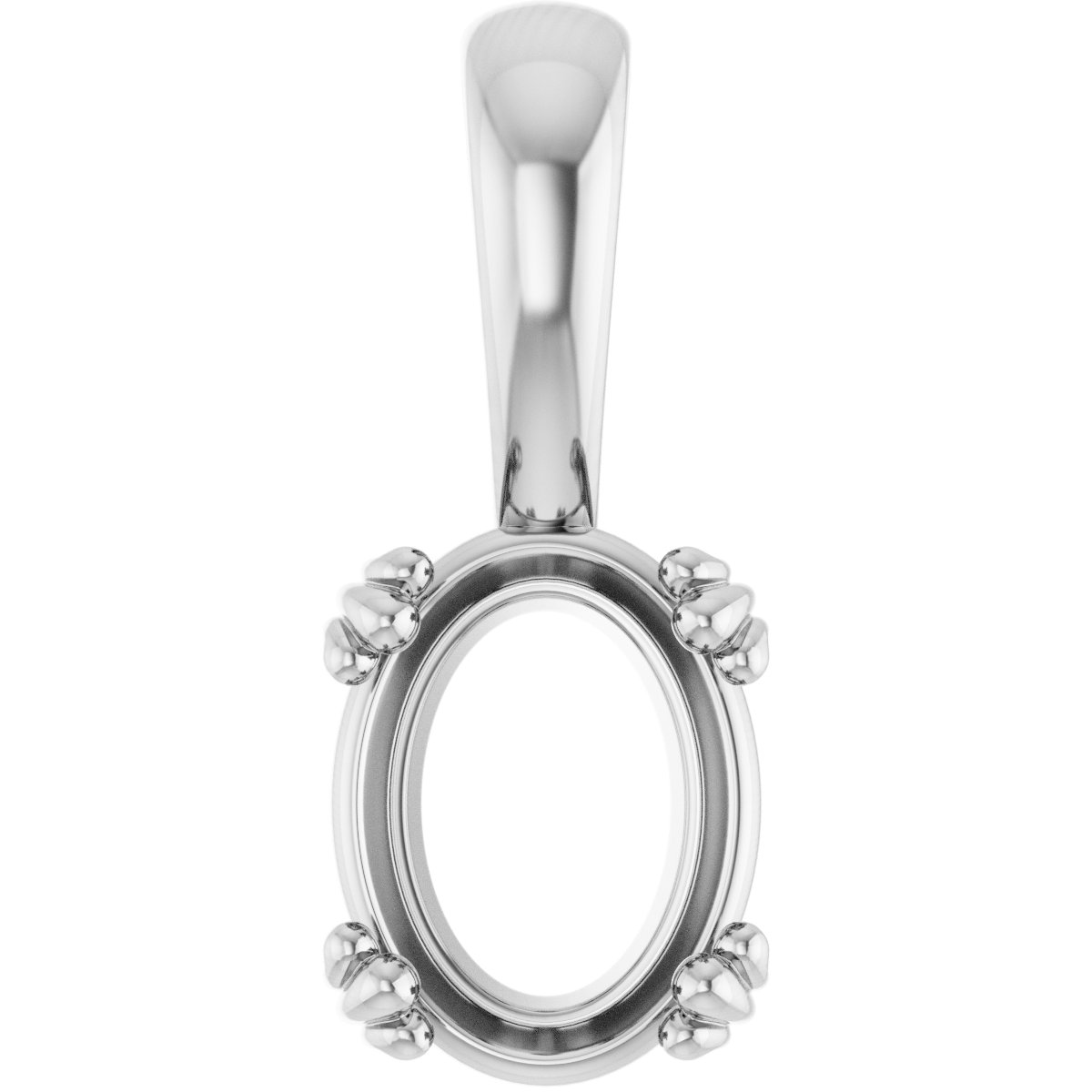 Decorative Prong Solitaire Pendant