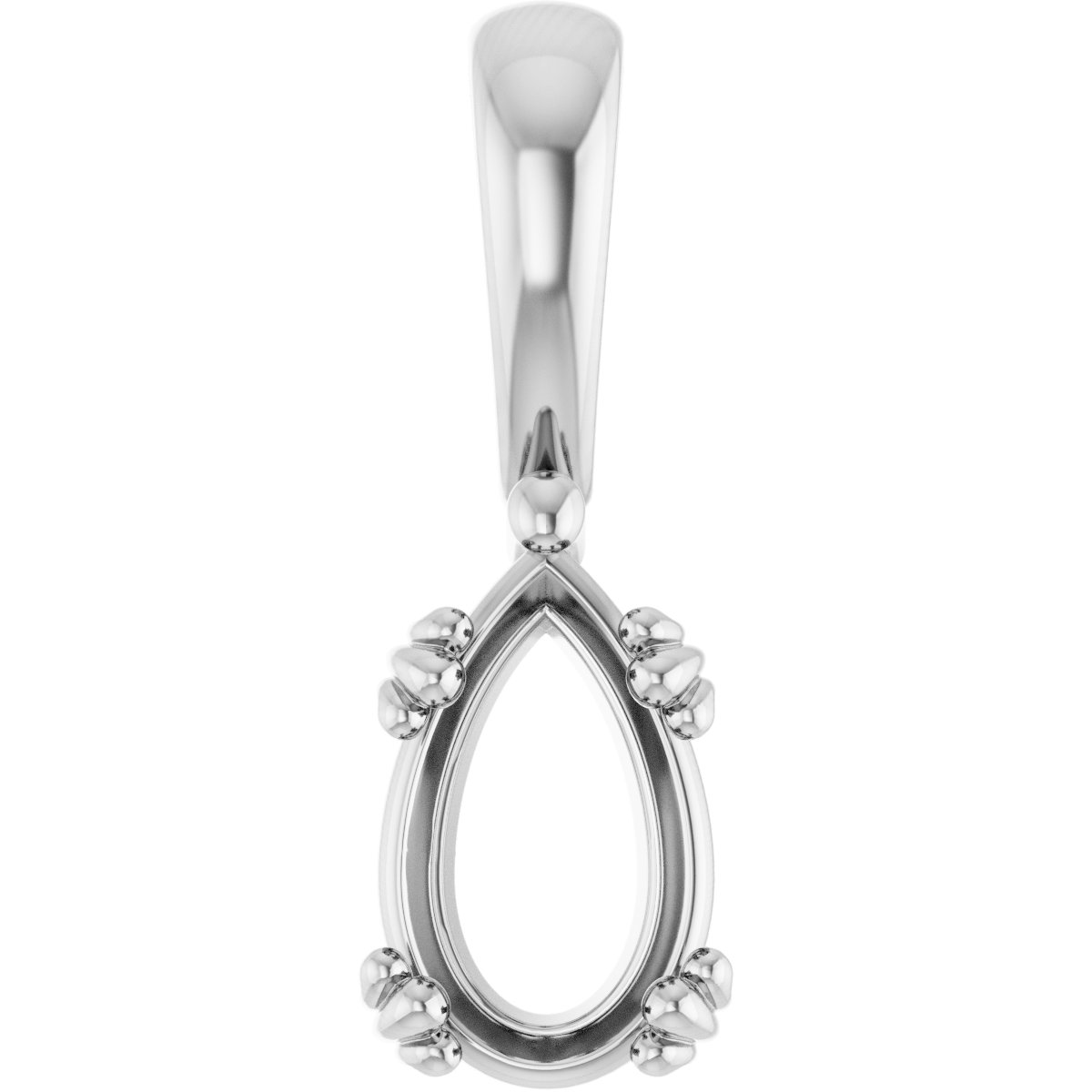 Decorative Prong Solitaire Pendant