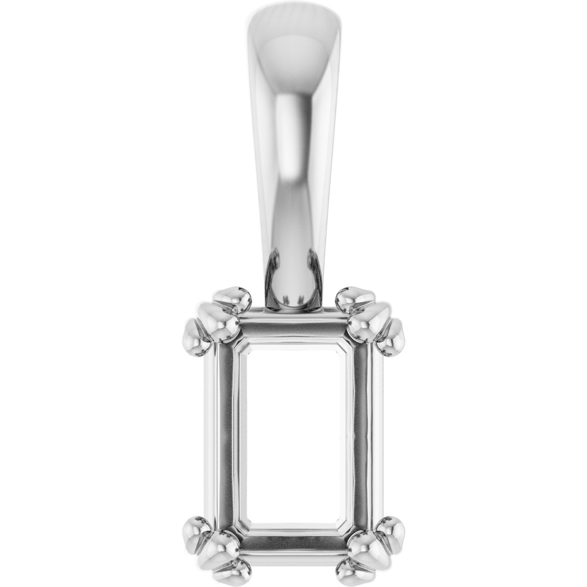 Decorative Prong Solitaire Pendant