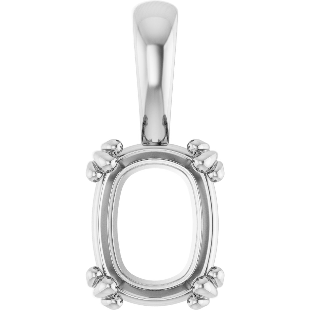 Decorative Prong Solitaire Pendant