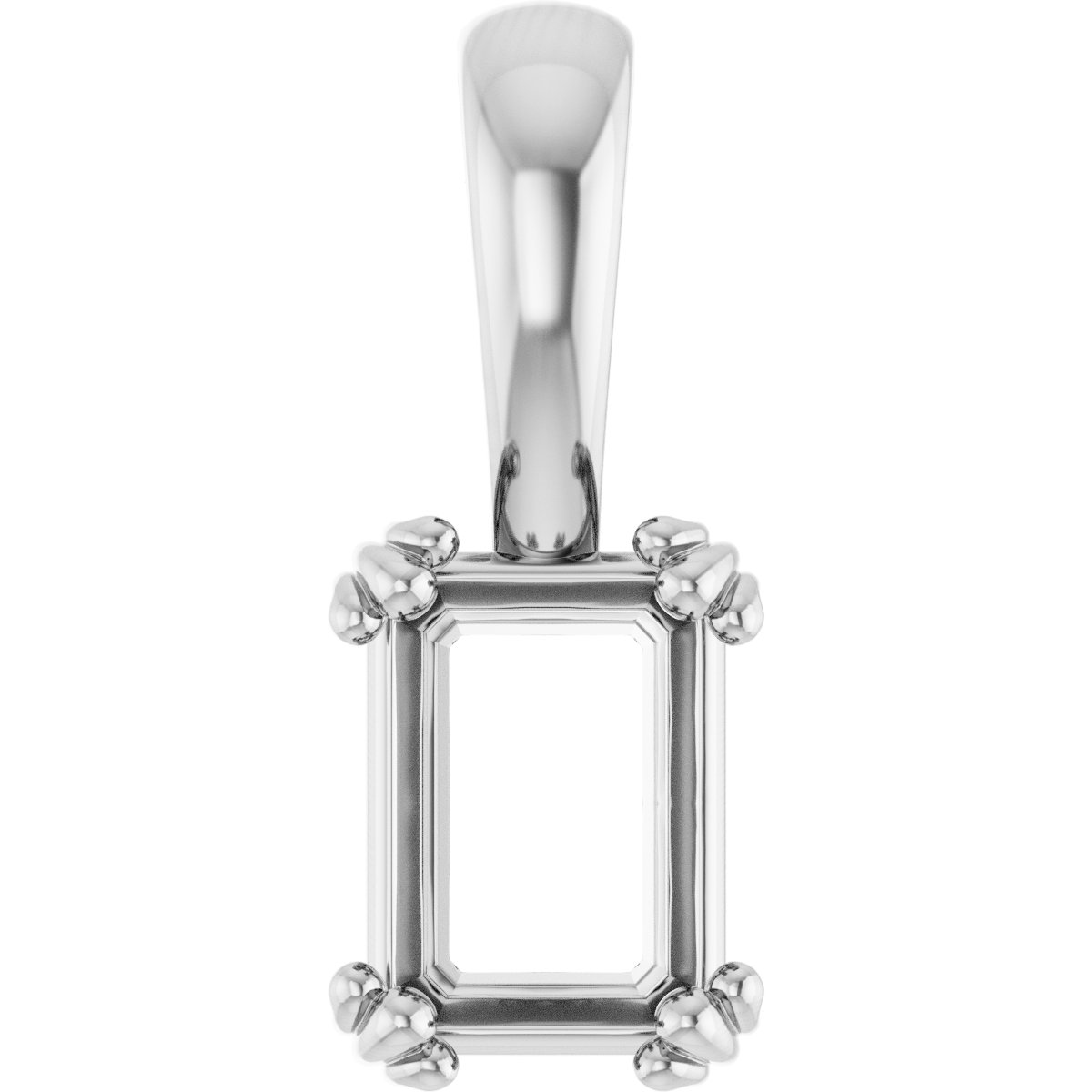 Decorative Prong Solitaire Pendant