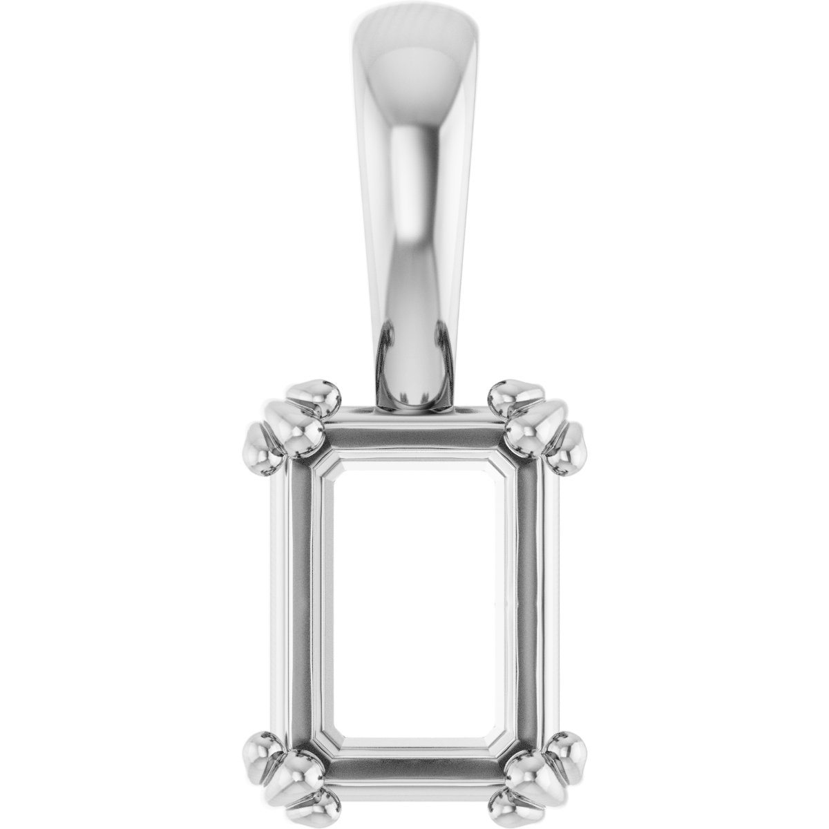 Decorative Prong Solitaire Pendant