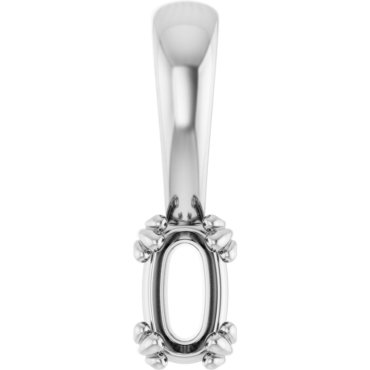 Decorative Prong Solitaire Pendant