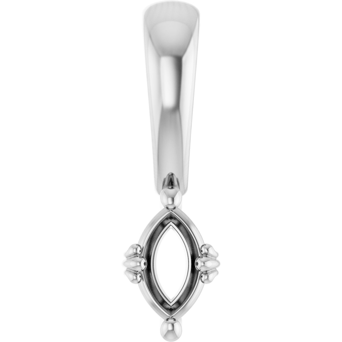Decorative Prong Solitaire Pendant