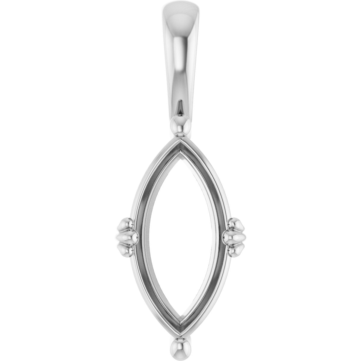 Decorative Prong Solitaire Pendant