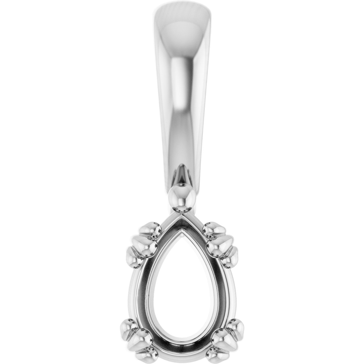 Decorative Prong Solitaire Pendant