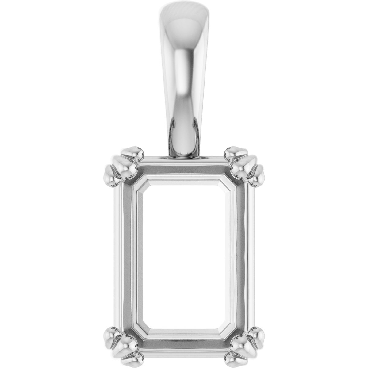 Decorative Prong Solitaire Pendant