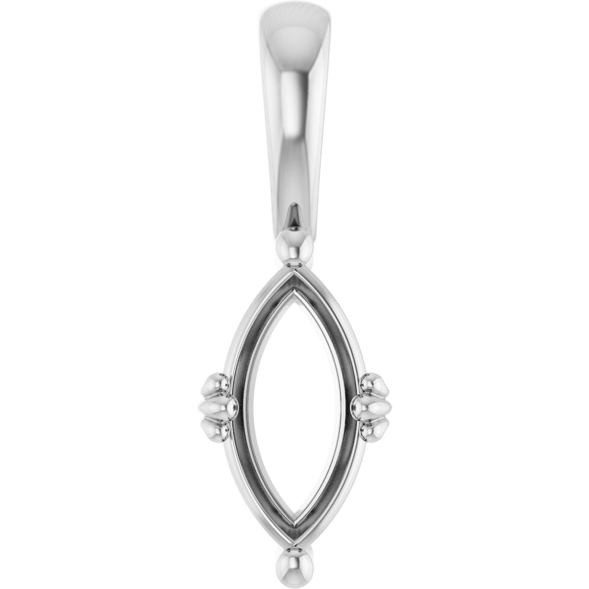 Decorative Prong Solitaire Pendant