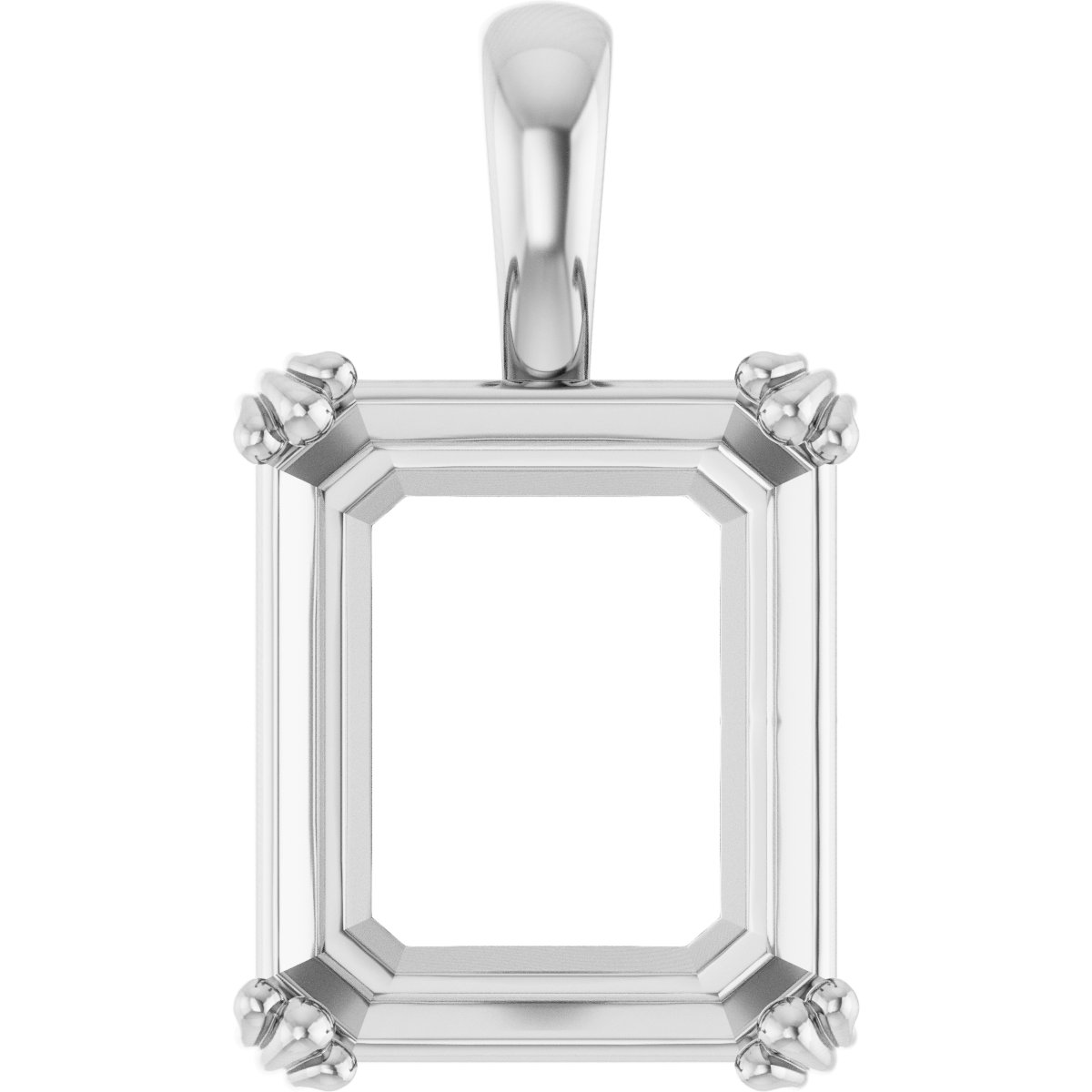 Decorative Prong Solitaire Pendant