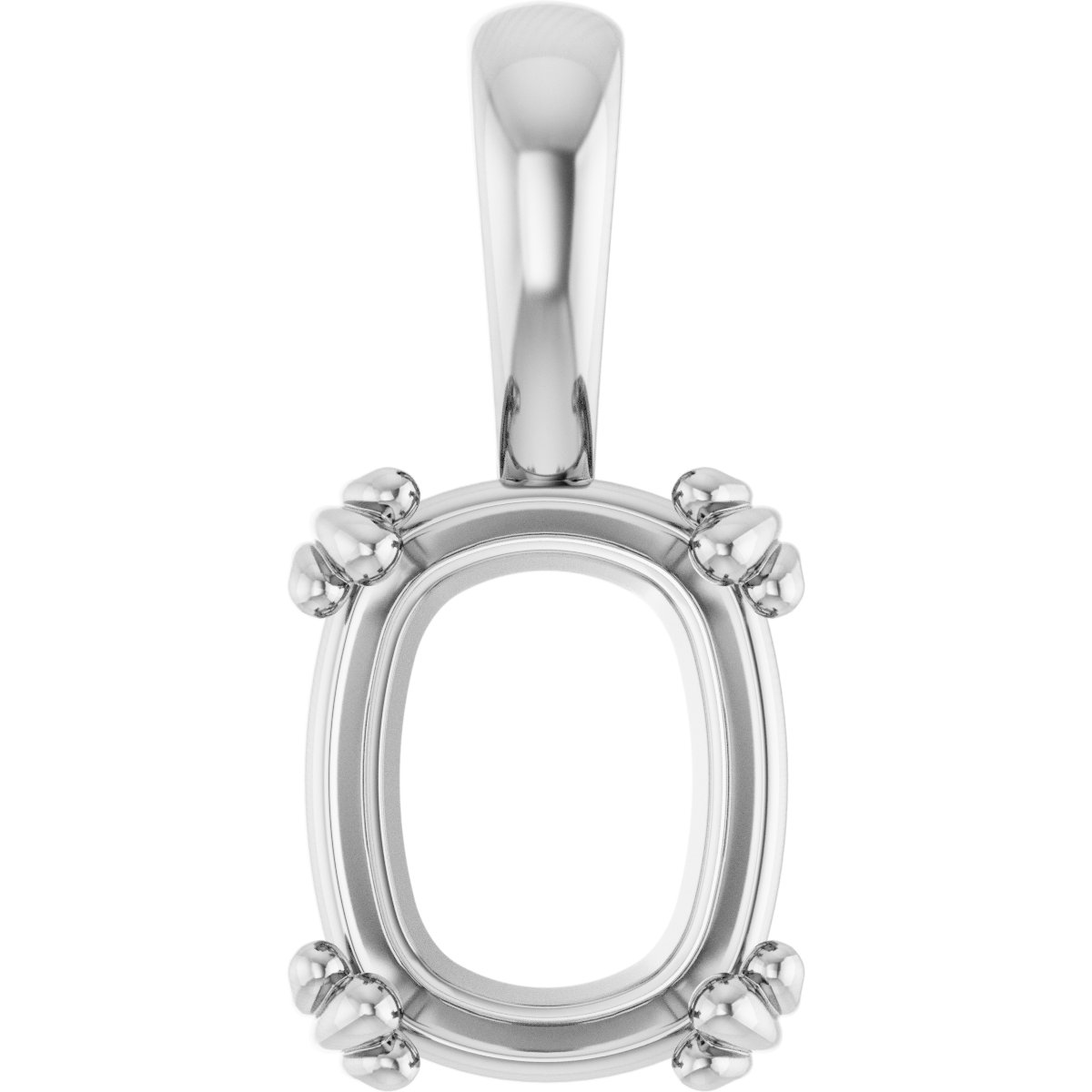 Decorative Prong Solitaire Pendant