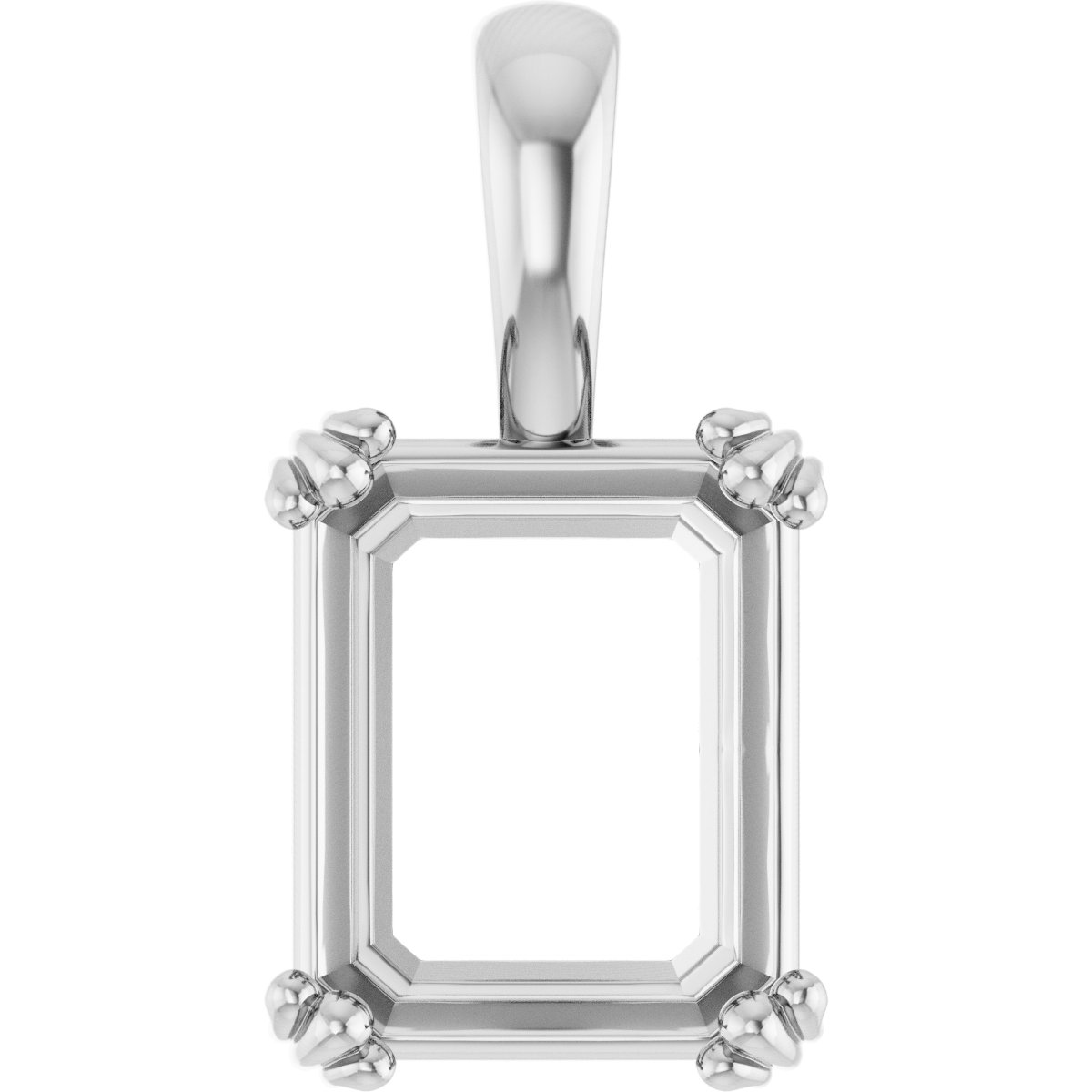 Decorative Prong Solitaire Pendant