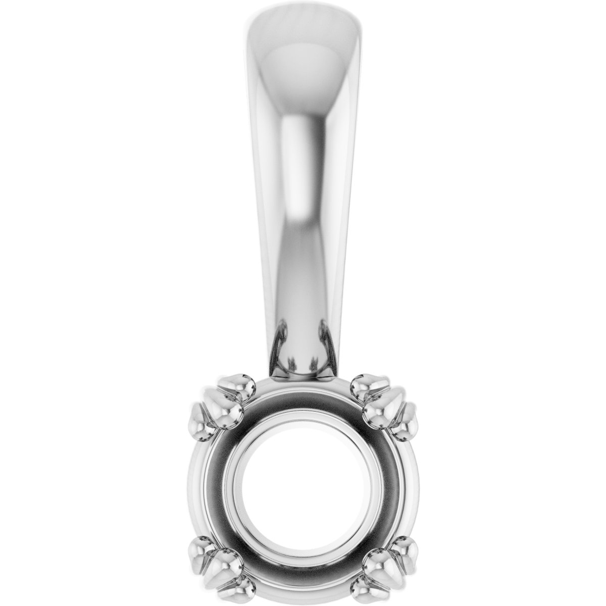 Decorative Prong Solitaire Pendant