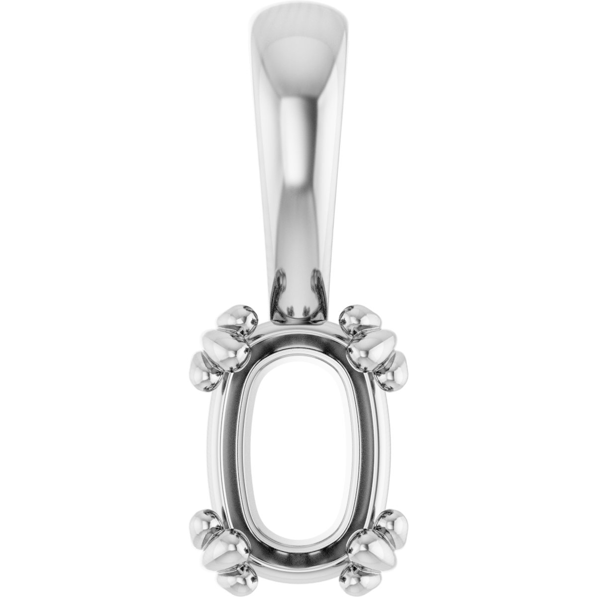 Decorative Prong Solitaire Pendant