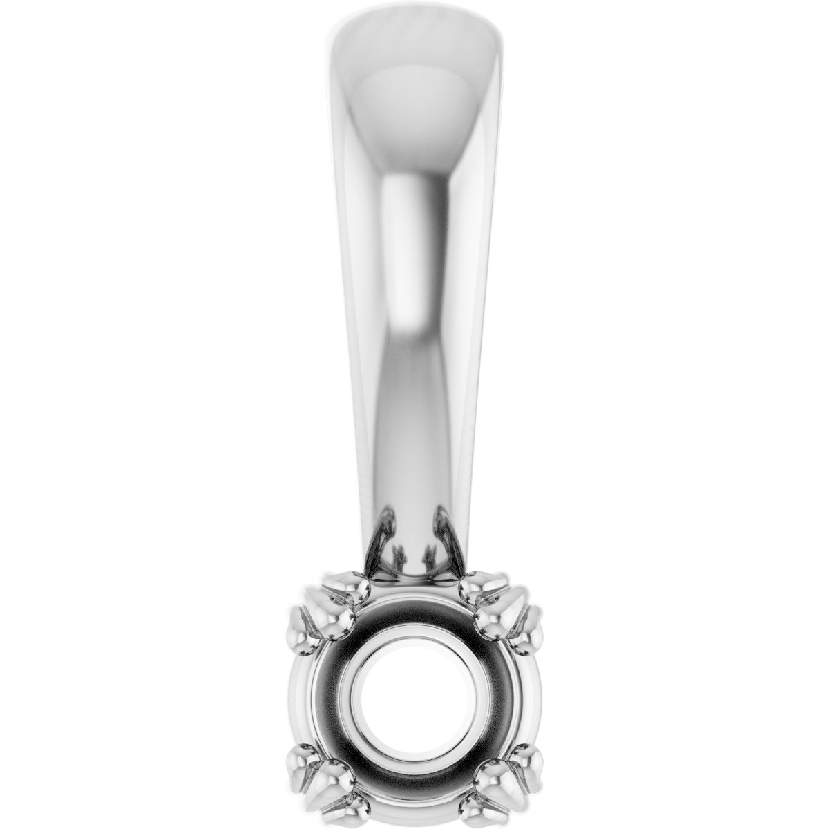 Decorative Prong Solitaire Pendant