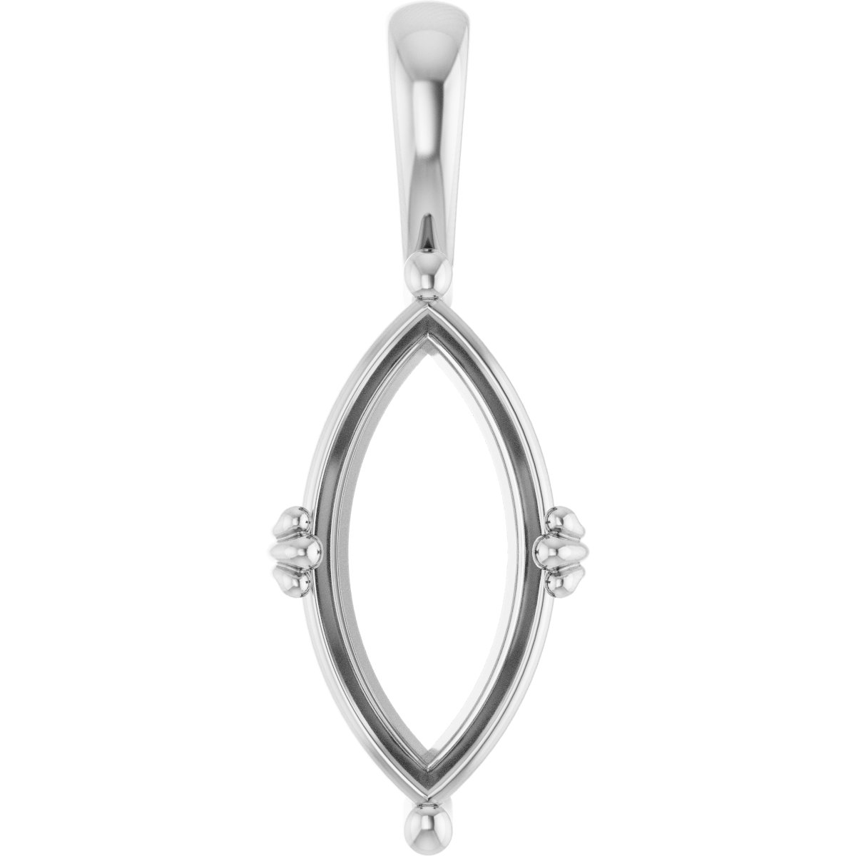 Decorative Prong Solitaire Pendant