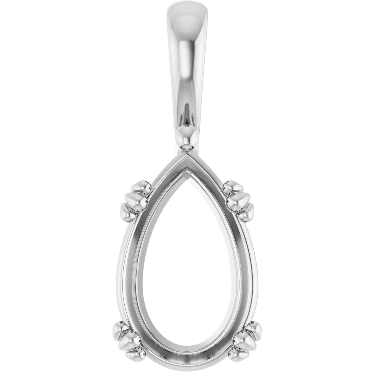 Decorative Prong Solitaire Pendant