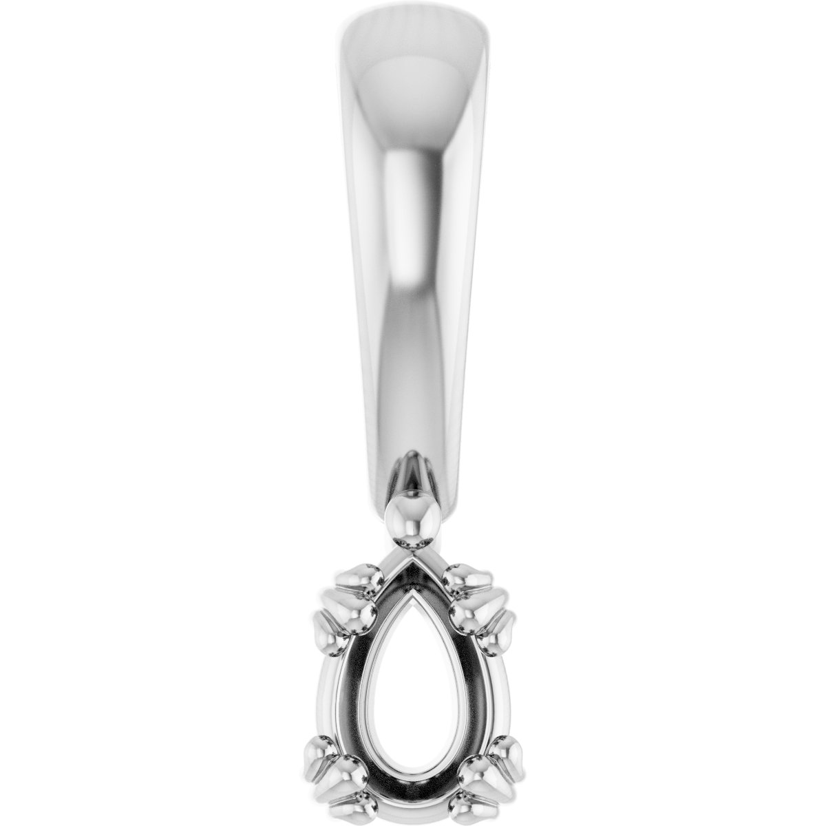Decorative Prong Solitaire Pendant