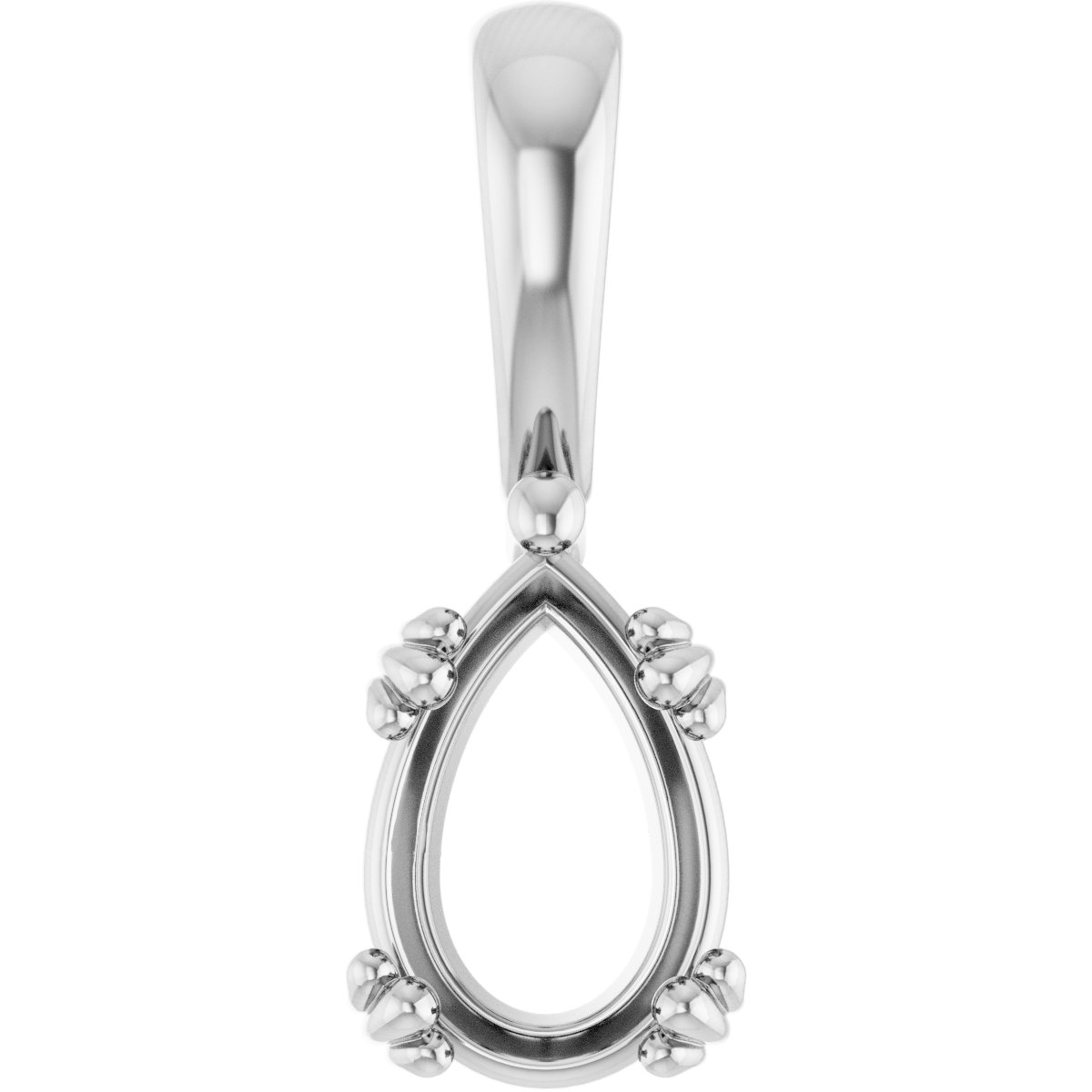 Decorative Prong Solitaire Pendant