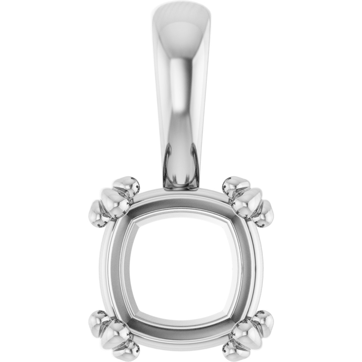 Decorative Prong Solitaire Pendant