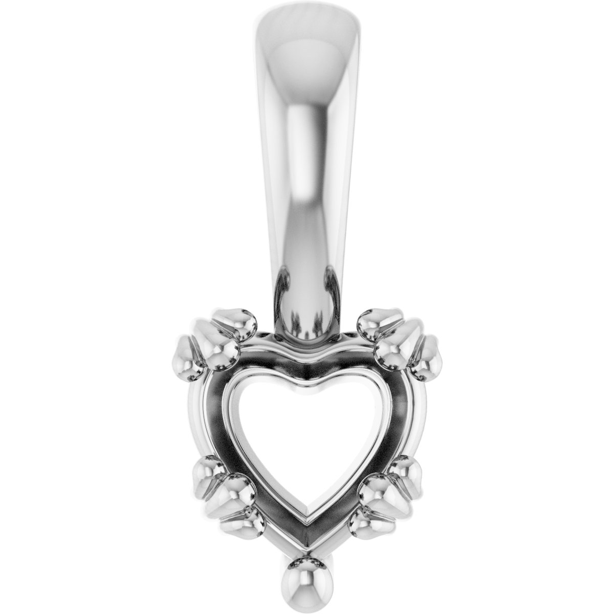 Decorative Prong Solitaire Pendant