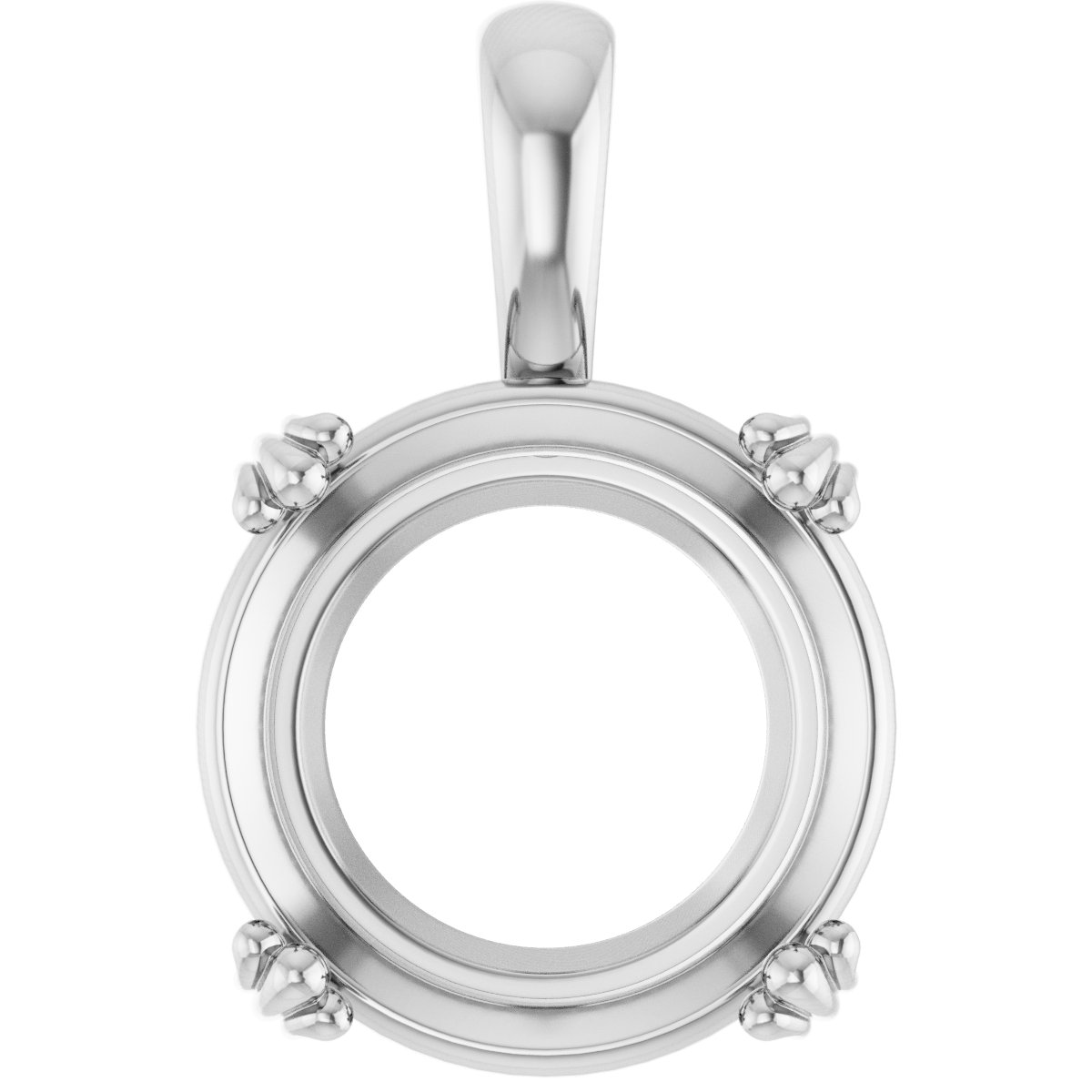 Decorative Prong Solitaire Pendant