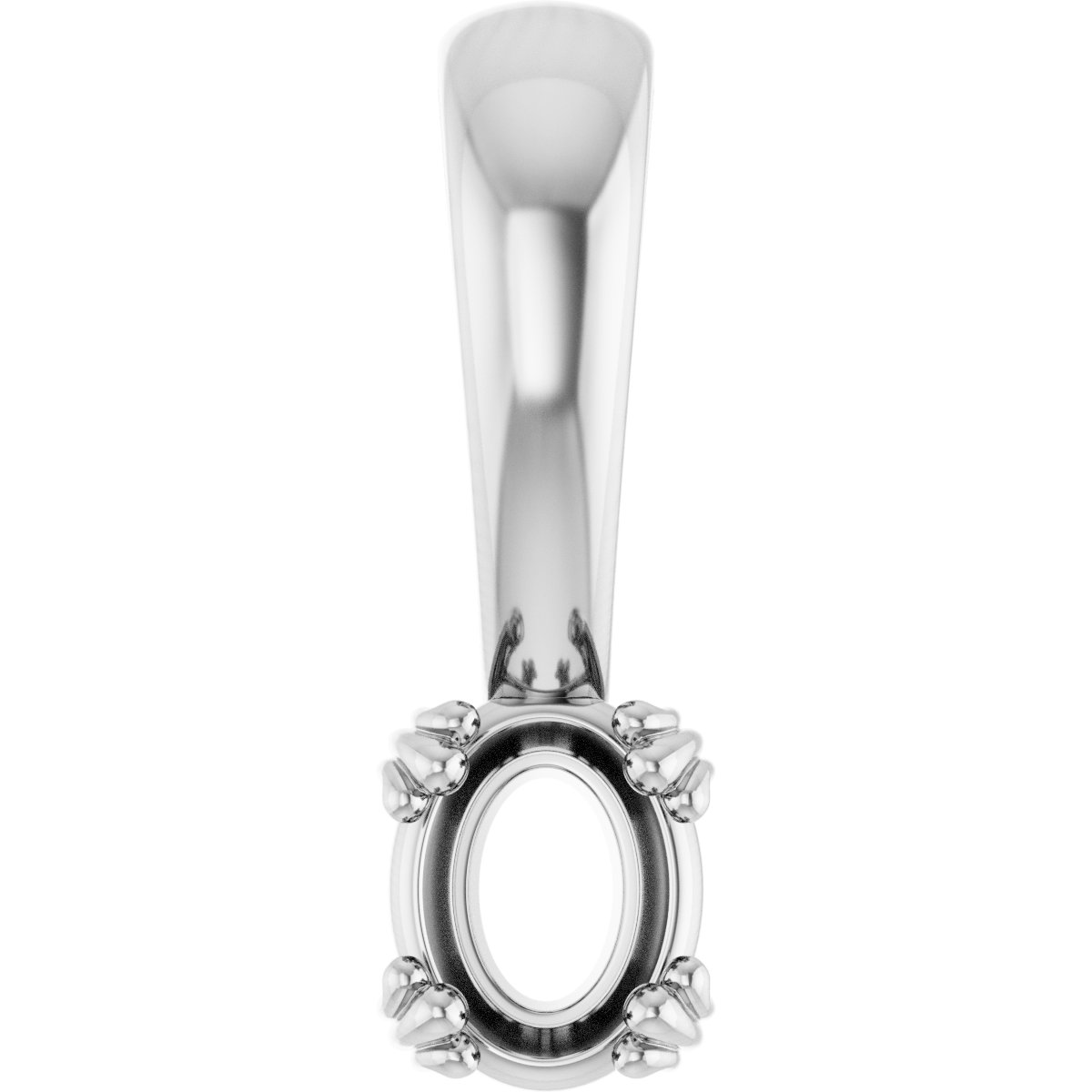 Decorative Prong Solitaire Pendant
