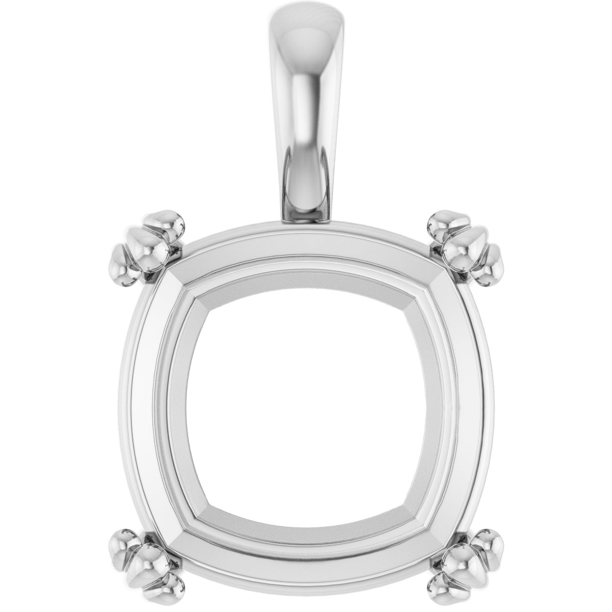 Decorative Prong Solitaire Pendant