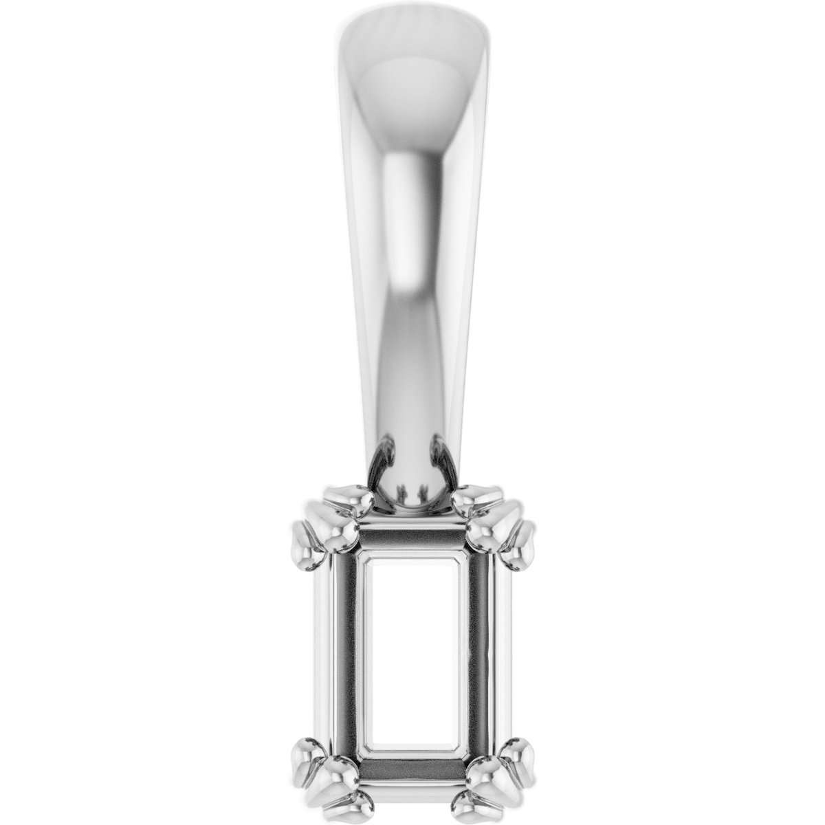 Decorative Prong Solitaire Pendant