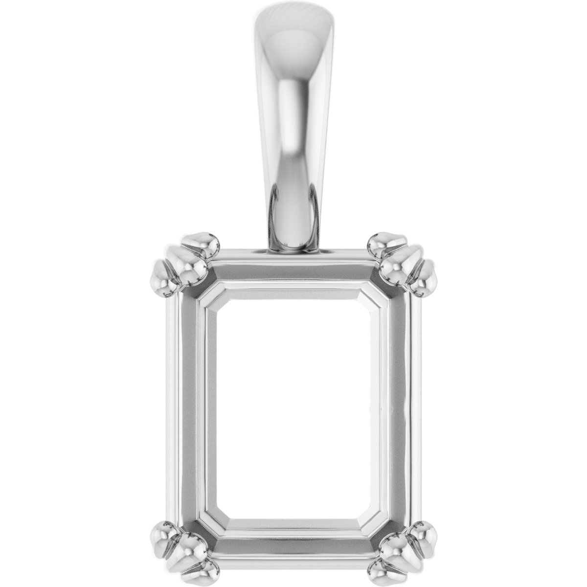 Decorative Prong Solitaire Pendant