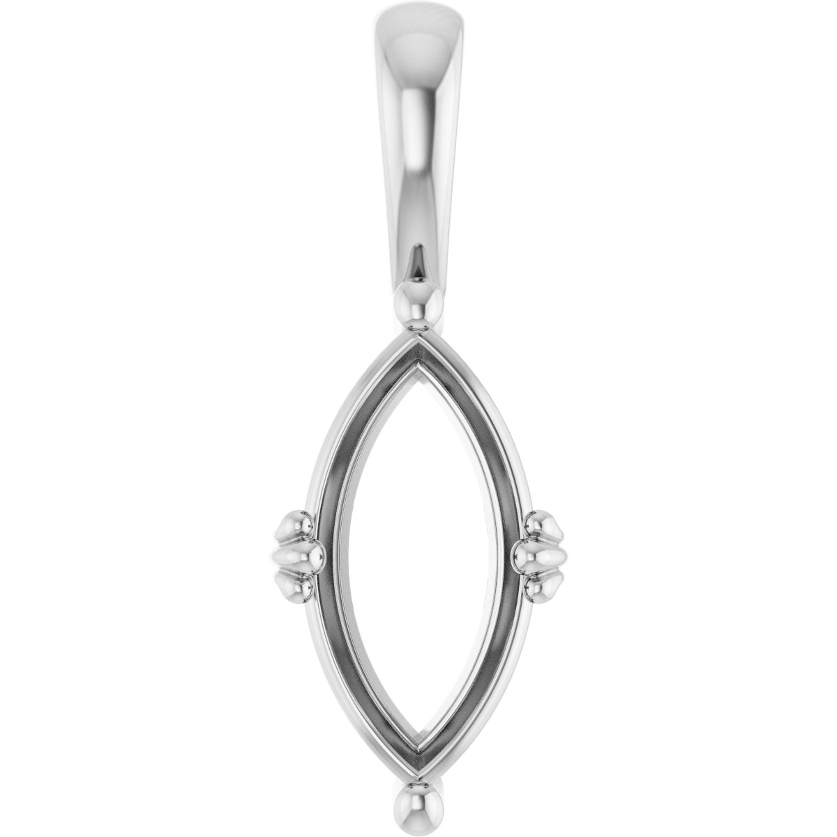 Decorative Prong Solitaire Pendant