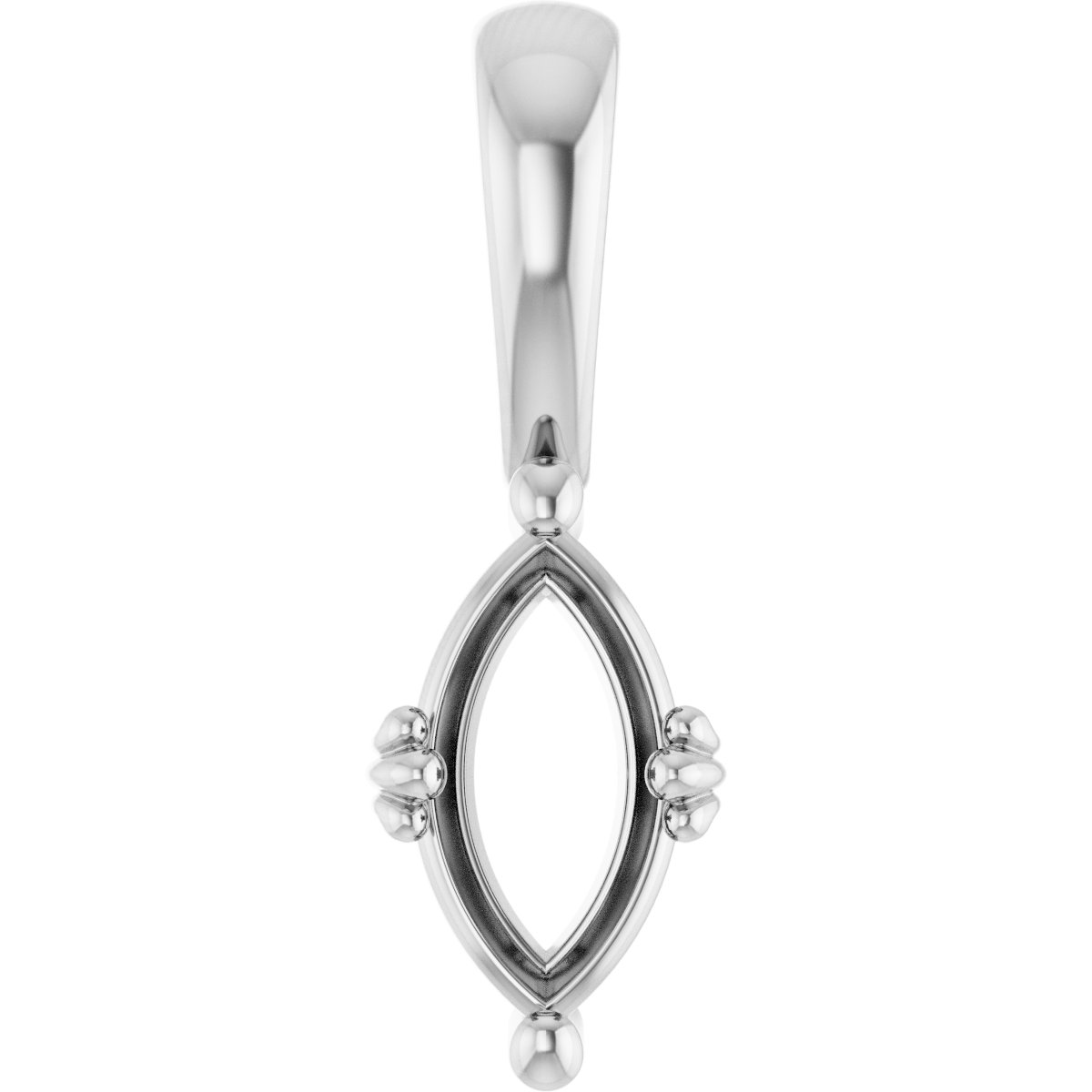 Decorative Prong Solitaire Pendant
