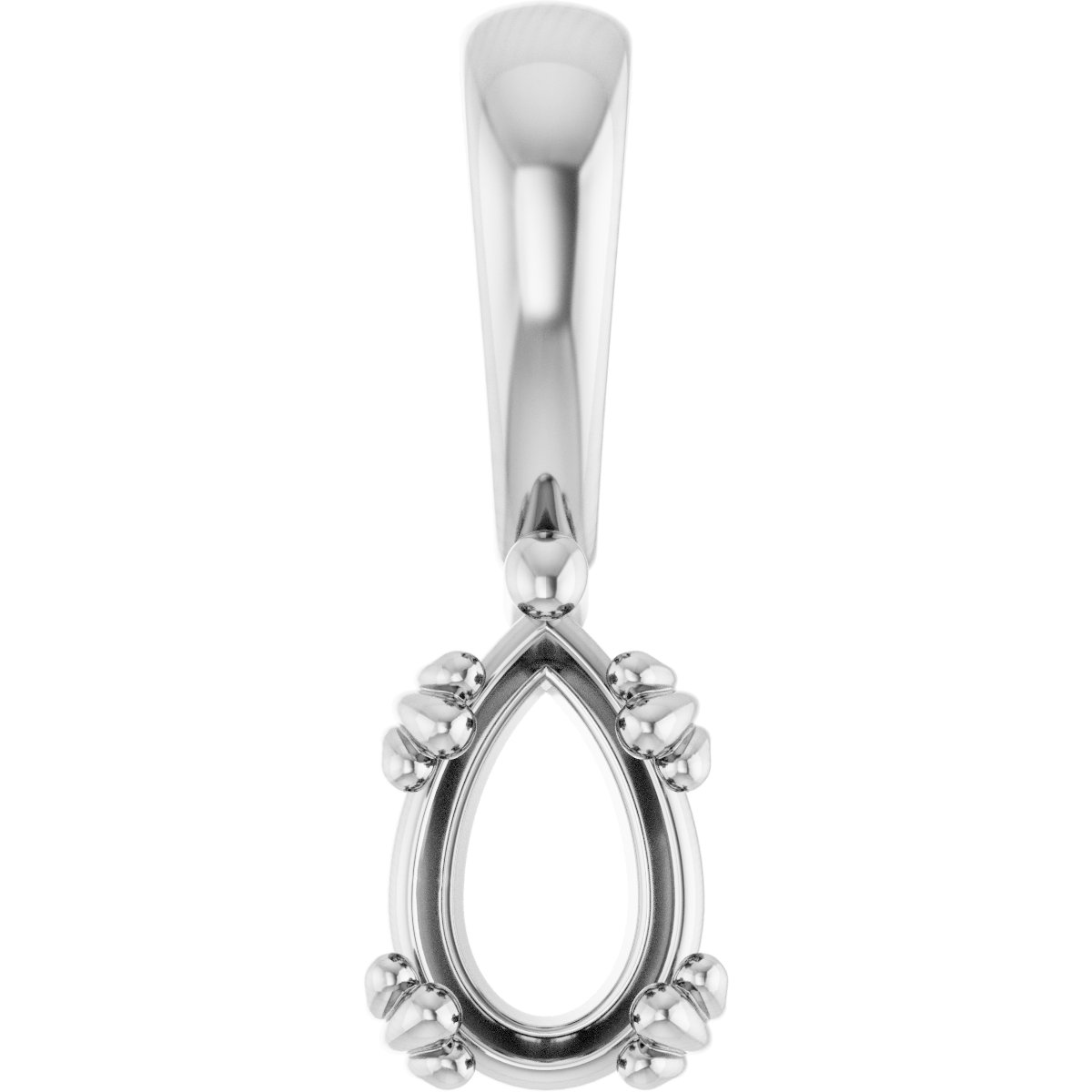 Decorative Prong Solitaire Pendant