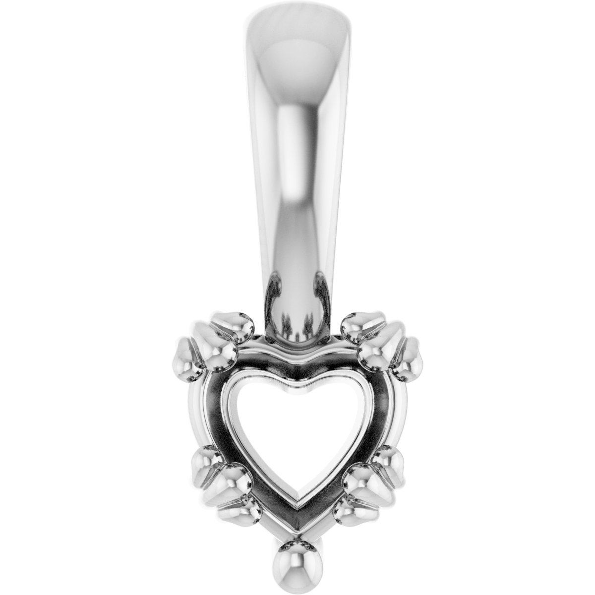 Decorative Prong Solitaire Pendant