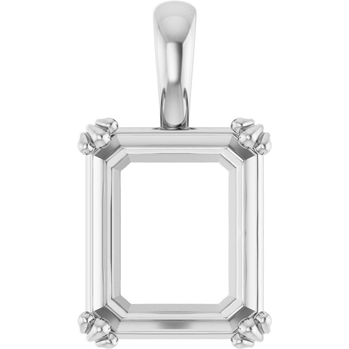 Decorative Prong Solitaire Pendant